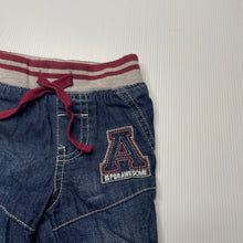 Load image into Gallery viewer, Boys Tiny Little Wonders, cotton lined denim pants, elasticated, GUC, size 000,  