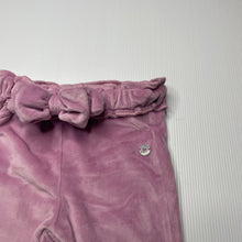 Load image into Gallery viewer, Girls Original Jeans, pink velour pants, elasticated, EUC, size 0,  