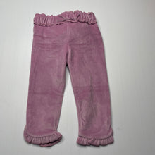 Load image into Gallery viewer, Girls Original Jeans, pink velour pants, elasticated, EUC, size 0,  