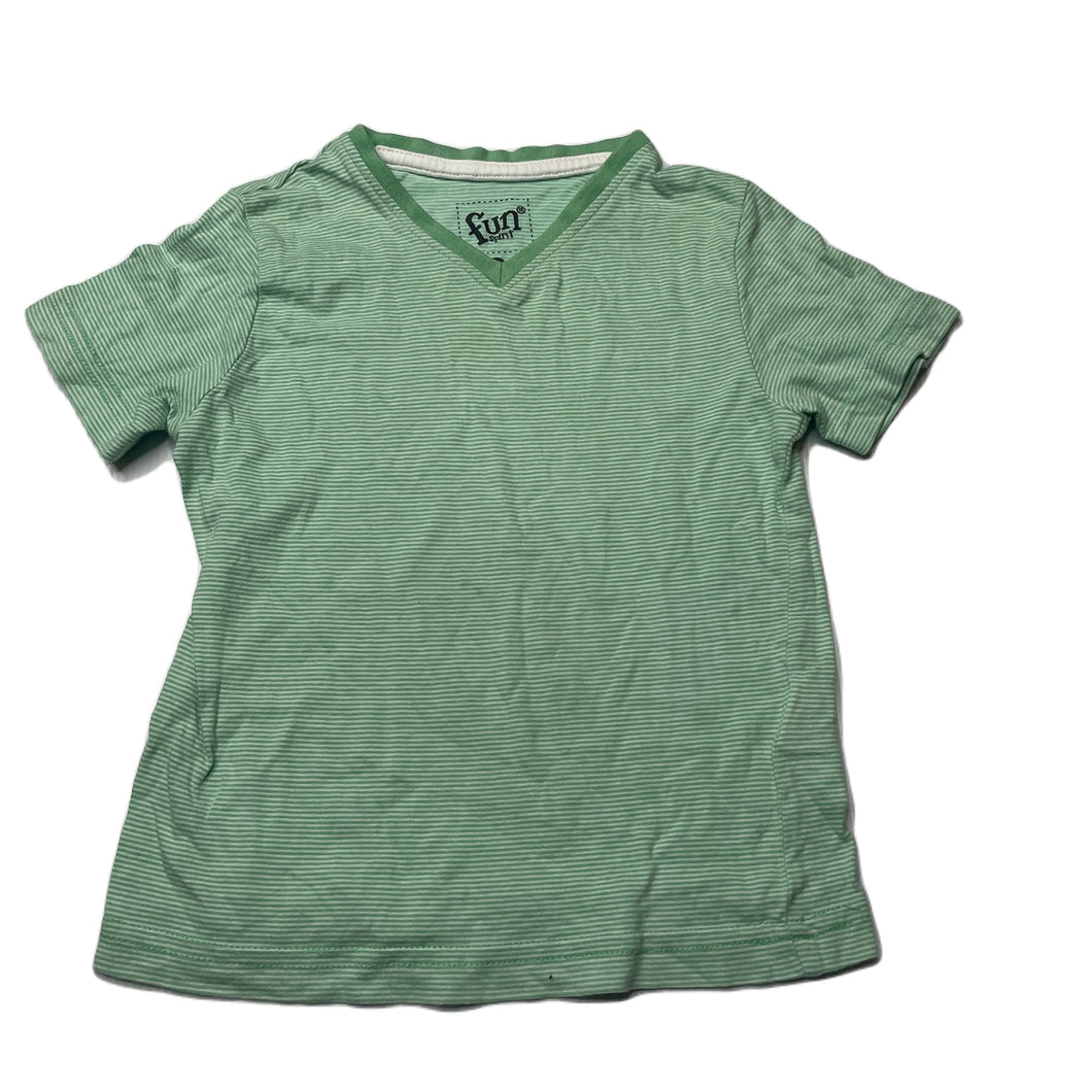 Boys Fun Spirit, green stripe cotton t-shirt / top, GUC, size 1,  