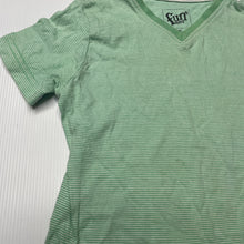 Load image into Gallery viewer, Boys Fun Spirit, green stripe cotton t-shirt / top, GUC, size 1,  