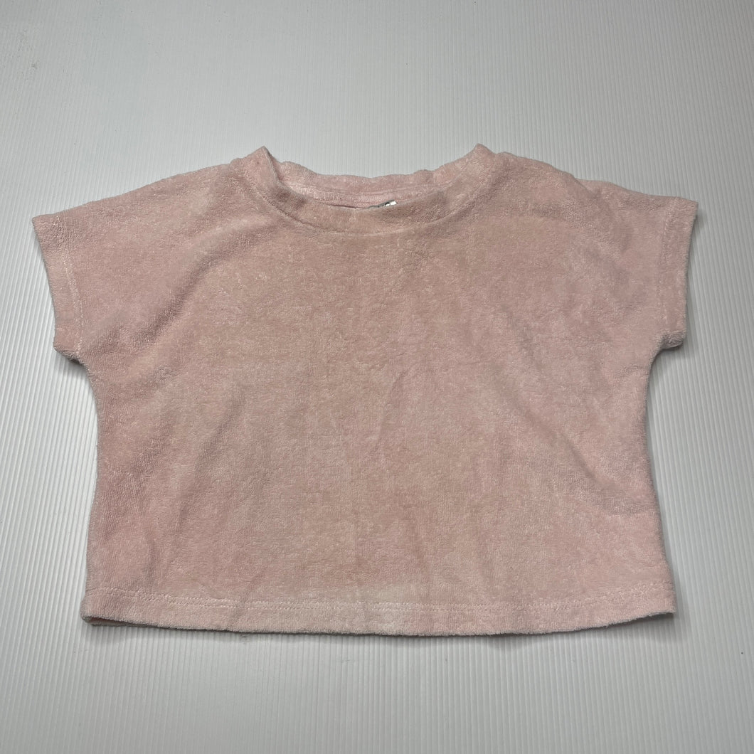 Girls Anko, pink terry top, FUC, size 3,  