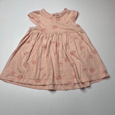 Girls Anko, cotton casual short sleeve dress, GUC, size 1, L: 40cm