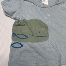 Load image into Gallery viewer, Boys Anko, blue t-shirt / top, fish, GUC, size 0,  