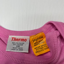 Load image into Gallery viewer, Girls Thermo, lightweight soft feel thermal bodysuit / romper, EUC, size 1,  