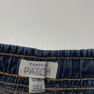 Boys Pumpkin Patch, blue denim shorts, elasticated, GUC, size 1,  