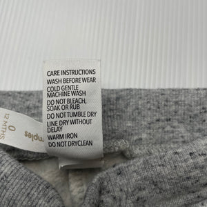 Boys Dymples, fleece lined track pants, elasticated, EUC, size 0,  