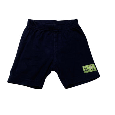 Boys Baby World, navy cotton shorts, elasticated, GUC, size 000,  