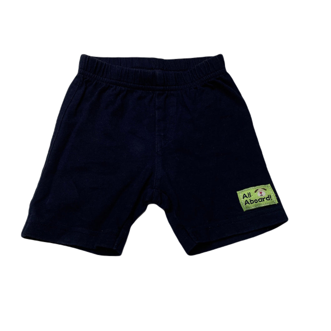 Boys Baby World, navy cotton shorts, elasticated, GUC, size 000,  