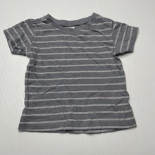 Load image into Gallery viewer, Boys Anko, grey stripe cotton t-shirt / top, EUC, size 00,  
