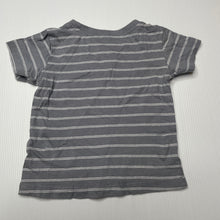 Load image into Gallery viewer, Boys Anko, grey stripe cotton t-shirt / top, EUC, size 00,  