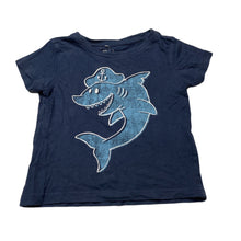 Load image into Gallery viewer, Boys Kids &amp; Co, blue cotton t-shirt / top, shark, FUC, size 1,  