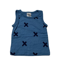 Load image into Gallery viewer, Boys Kids &amp; Co, blue cotton singlet top, EUC, size 0000,  