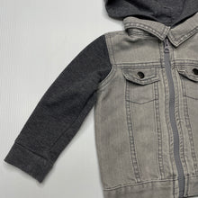 Load image into Gallery viewer, Boys Dymples, lightweight denim hooded jacket, GUC, size 1,  