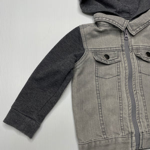 Boys Dymples, lightweight denim hooded jacket, GUC, size 1,  