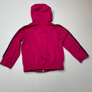 Girls Adidas, pink zip up track top, GUC, size 1,  