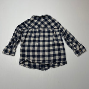 Boys Anko, checked cotton long sleeve shirt, FUC, size 1,  