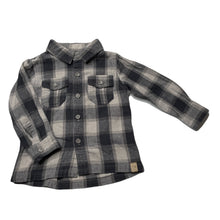 Load image into Gallery viewer, Boys MALWEE KIDS, grey check cotton long sleeve shirt, GUC, size 1,  