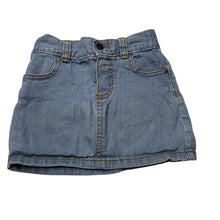 Load image into Gallery viewer, Girls Carters, blue stretch denim skirt, elasticated, L: 22.5cm, GUC, size 3,  