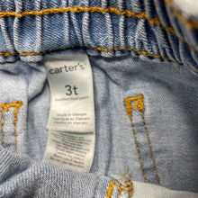 Load image into Gallery viewer, Girls Carters, blue stretch denim skirt, elasticated, L: 22.5cm, GUC, size 3,  