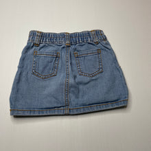 Load image into Gallery viewer, Girls Carters, blue stretch denim skirt, elasticated, L: 22.5cm, GUC, size 3,  
