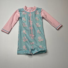Load image into Gallery viewer, Girls 4 Baby, floral long sleeve rashie suit, EUC, size 00,  
