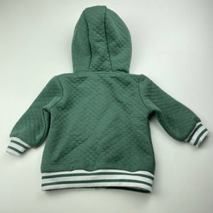 Boys Dymples, green zip hoodie sweater, GUC, size 00,  