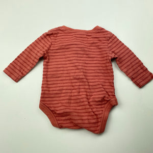 Boys Anko, cotton henley bodysuit / romper, EUC, size 0000,  