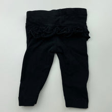 Load image into Gallery viewer, Girls Tiny Little Wonders, black ruffle leggings / bottoms, EUC, size 000,  