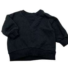 Load image into Gallery viewer, unisex Baby Berry, black fleece lined sweater / jumper, EUC, size 0,  