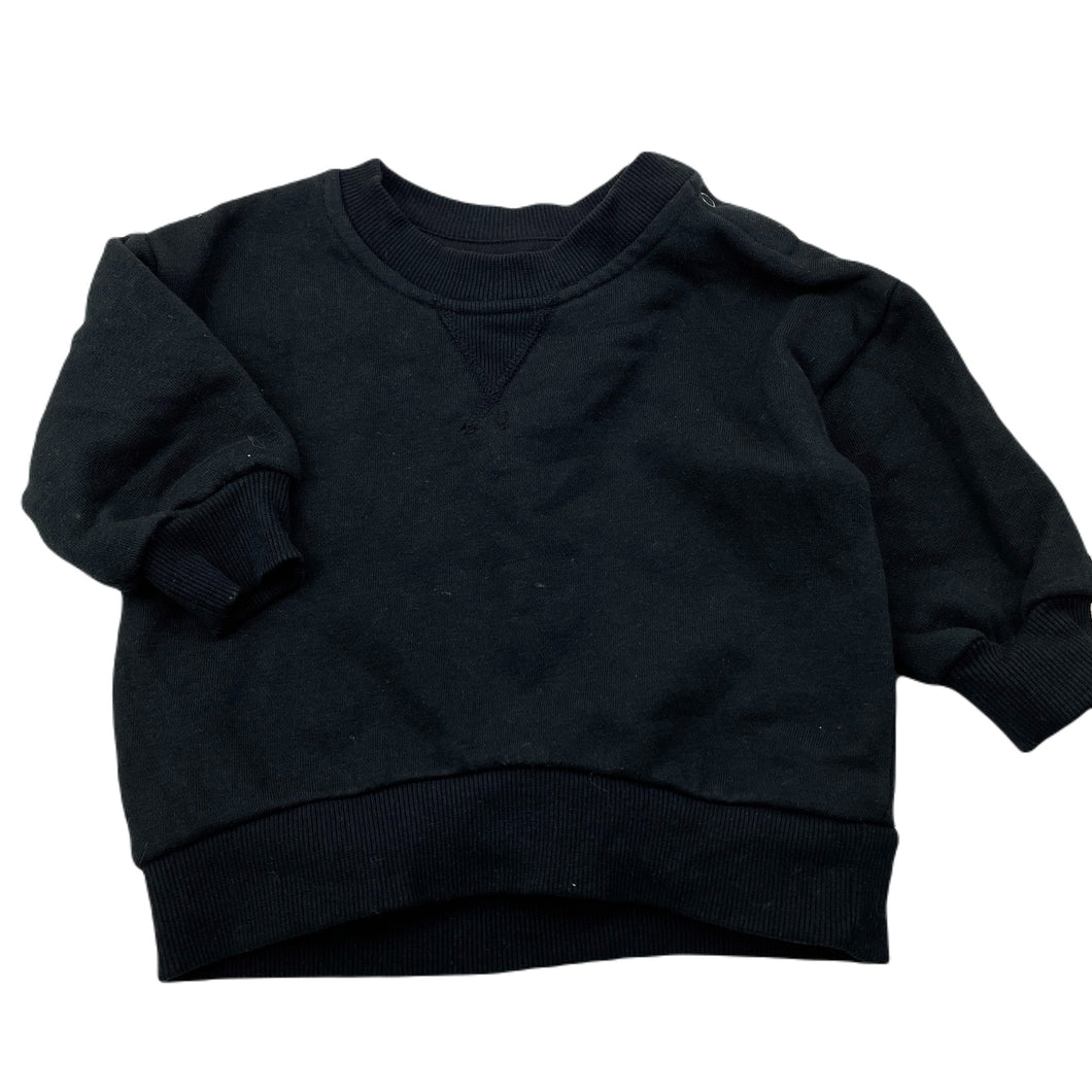 unisex Baby Berry, black fleece lined sweater / jumper, EUC, size 0,  