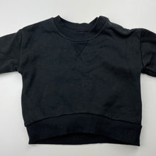 Load image into Gallery viewer, unisex Baby Berry, black fleece lined sweater / jumper, EUC, size 0,  