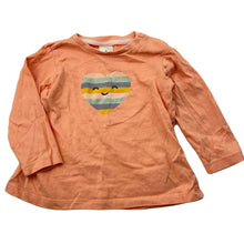 Load image into Gallery viewer, Girls Target, coral cotton long sleeve t-shirt / top, GUC, size 0,  