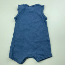 Load image into Gallery viewer, Boys Dymples, blue cotton romper, monster, GUC, size 000,  