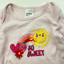 Load image into Gallery viewer, Girls Anko, pink cotton bodysuit / romper, GUC, size 000,  