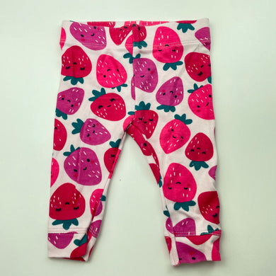 Girls Anko, cotton leggings / bottoms, strawberries, EUC, size 000,  