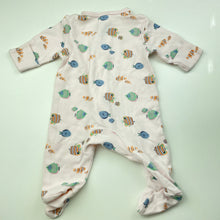 Load image into Gallery viewer, Girls Dymples, cotton zip coverall / romper, fish, GUC, size 0000,  