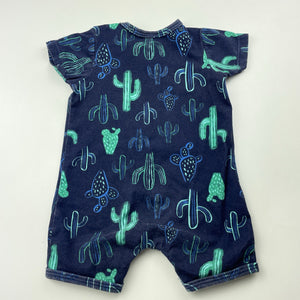 Boys Dymples, navy stretchy romper, wash fade, FUC, size 000,  