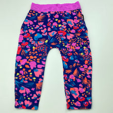 Load image into Gallery viewer, Girls Bonds, bright floral stretchy leggings / bottoms, EUC, size 1,  