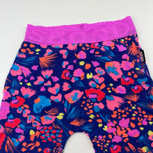 Load image into Gallery viewer, Girls Bonds, bright floral stretchy leggings / bottoms, EUC, size 1,  