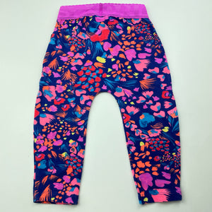 Girls Bonds, bright floral stretchy leggings / bottoms, EUC, size 1,  