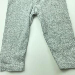 unisex F&F, grey ribbed stretchy leggings / bottoms, EUC, size 0000,  