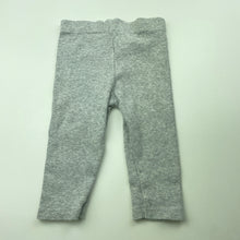 Load image into Gallery viewer, unisex F&amp;F, grey ribbed stretchy leggings / bottoms, EUC, size 0000,  