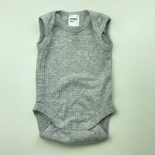 Load image into Gallery viewer, unisex Anko, grey marle singletsuit / romper, EUC, size 0000,  