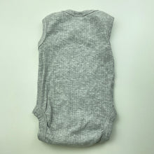 Load image into Gallery viewer, unisex Anko, grey marle singletsuit / romper, EUC, size 0000,  