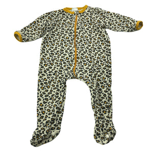 Girls Baby Berry, cotton leopard print zip covverall / romper, FUC, size 0,  