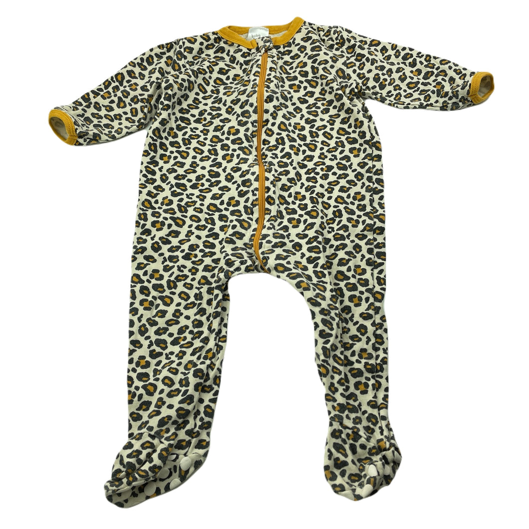 Girls Baby Berry, cotton leopard print zip covverall / romper, FUC, size 0,  