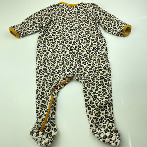 Girls Baby Berry, cotton leopard print zip covverall / romper, FUC, size 0,  