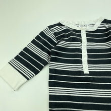 Load image into Gallery viewer, unisex Gaia, striped organic cotton coverall / romper, EUC, size 000,  