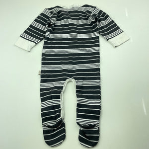 unisex Gaia, striped organic cotton coverall / romper, EUC, size 000,  